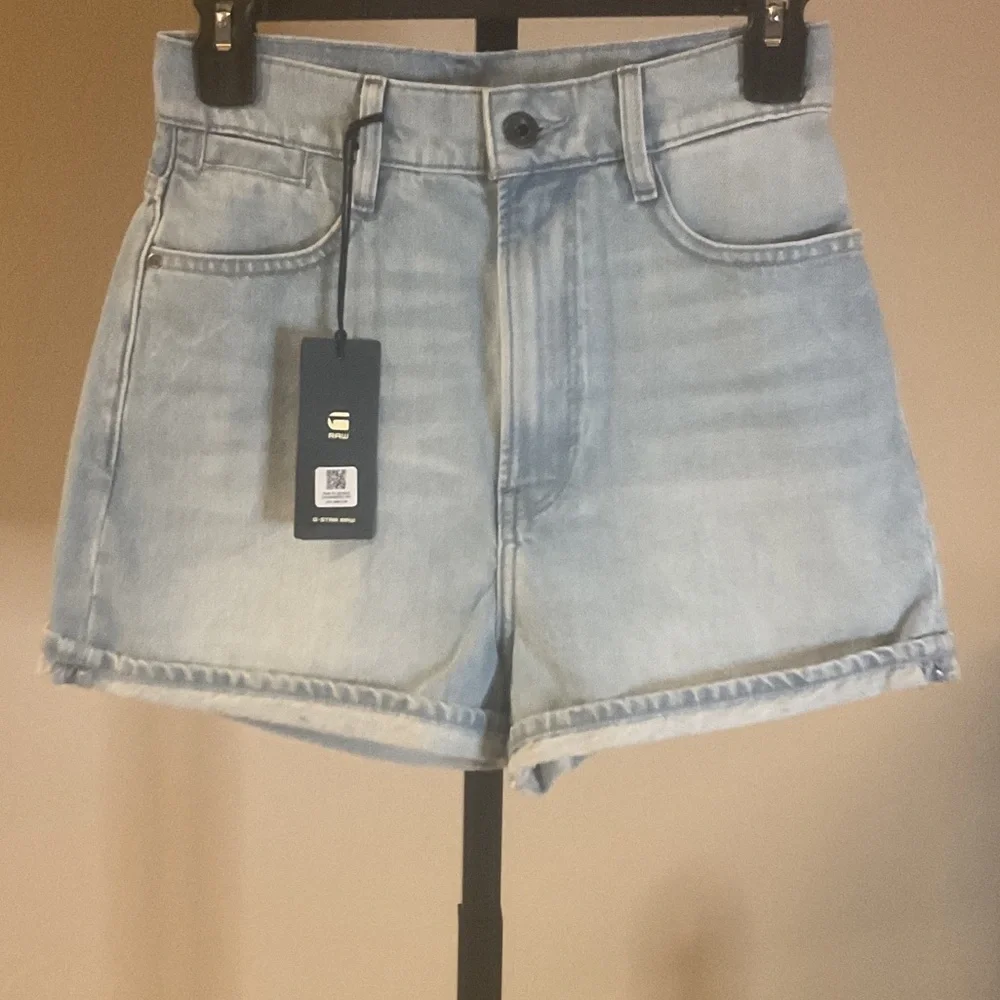 G-Star Faded Blue Women's Jean Shorts - NEW